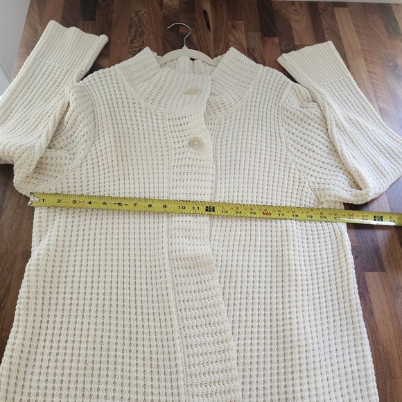 Liz Claiborne Chunky Knit White Long Sweater Cardigan Size 2X NWOT‎ - Picture 9 of 11
